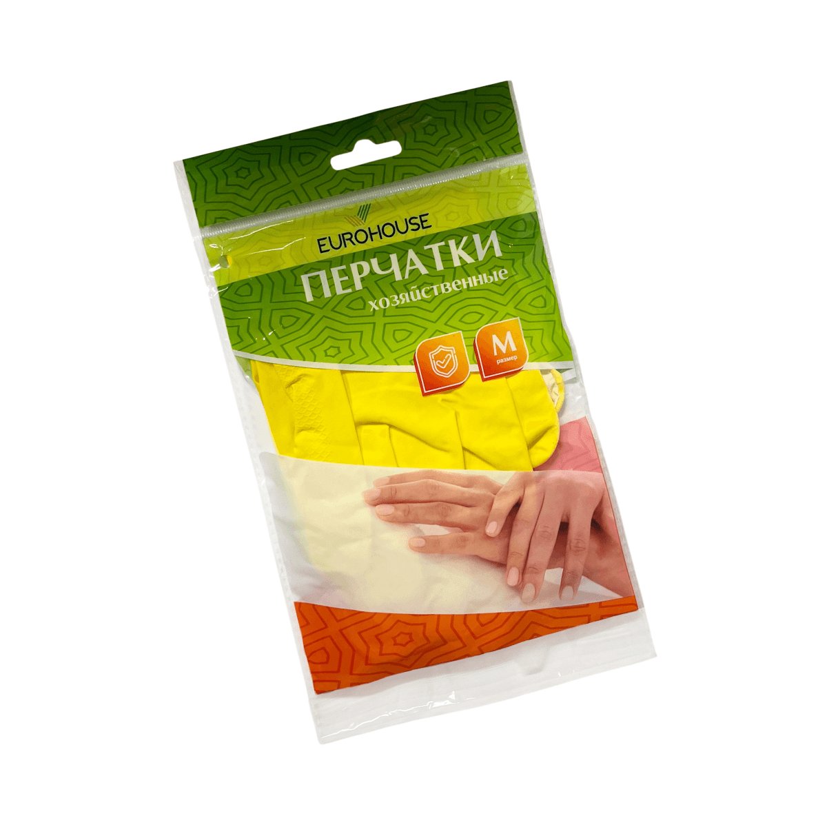 EUROHOUSE Перчатки латексные, M (нов. дизайн). 12 / 3694 /