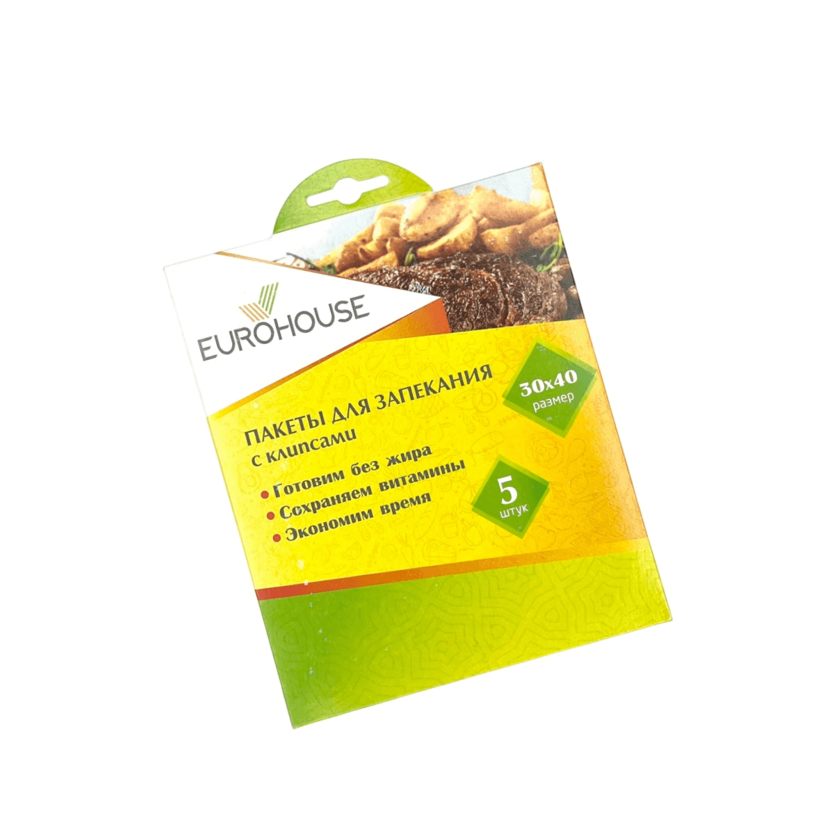 EUROHOUSE Пакеты для запекания с клипсами 30*40см, 5шт. 36 /4914/