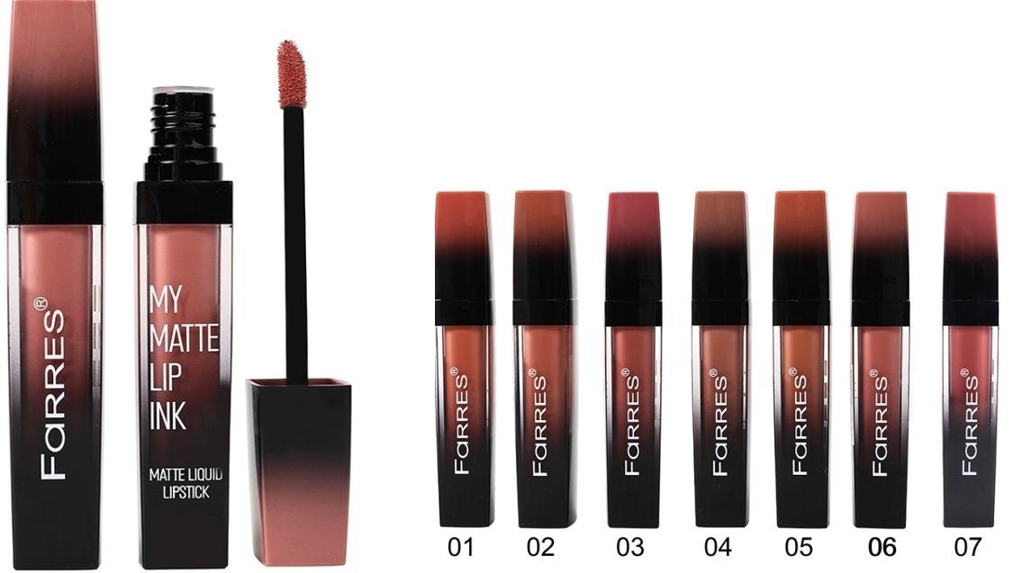 Акция !!! FARRES /7021-05/ Блеск для губ NUDE "My Matte Lip Ink", тон 05 тёплый беж (*3)