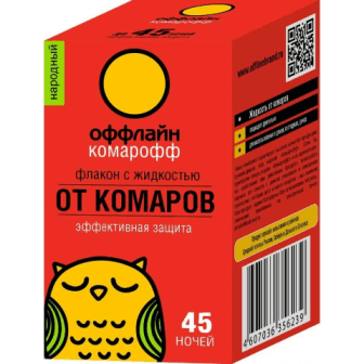 "Комарофф" НАРОДНЫЙ Жидкость 45 ночей без запаха (флакон-30мл).24 