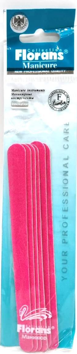 Florans Пилка наждачная F-553-2 цветная прямая 12см /6шт в упак/
