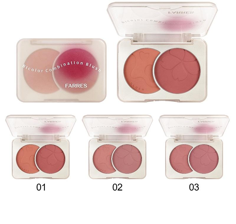 FARRES /2117/ Румяна компактные Двухцветные BICOLOR. 24