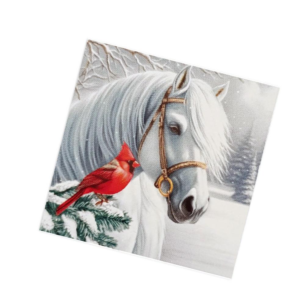 Ф6060 Салфетки "НГ" Bouquet Home 3сл, 20л,"Волшебная лошадь" /12