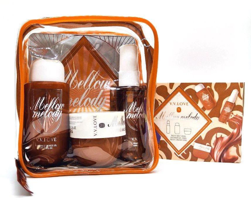 Ж FARRES /G-XS25001-3/ Набор в косметичке Уход за кожей и парфюм (Гель/душ+Кр.д/тела+Мист парфюм).24