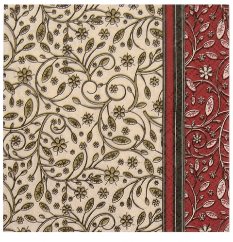 Ф706 Салфетки Bouquet de Luxe 24*24 3-х сл, 25л "Ажурный узор" /15