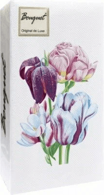 Ф139 Салфетки Bouquet Original de Luxe 33*33, 2-х сл. 20л, 1/8 сложен."Весенний букет".12