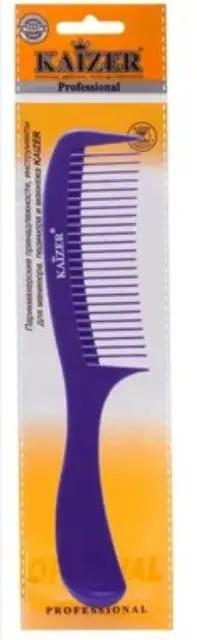 KAIZER /021004/ Гребень пластик. с ручкой, Фиолетовый