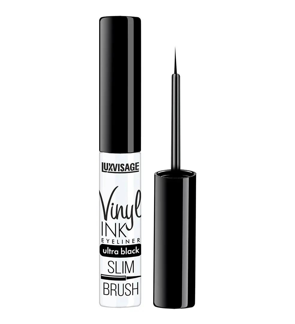 LUXVISAGE Подводка для глаз "Vinyl INK" ultra black Ультрачерный (6)