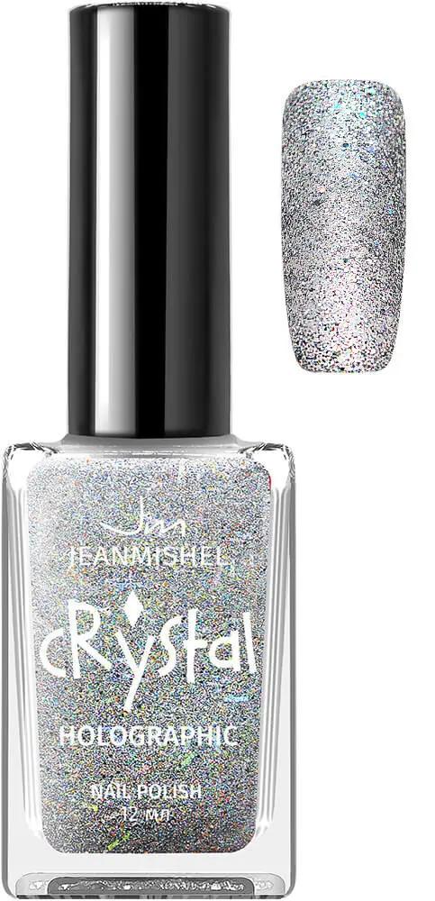 JEANMISHEL Лак д/н CRYSTAL 701 с блестками 3D эффект голографии 12мл. (12)