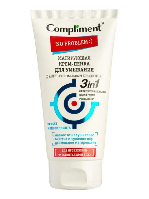 "Compliment" No problem Матирующая Крем-пенка д/умывания 3в1 165мл.12 /879458