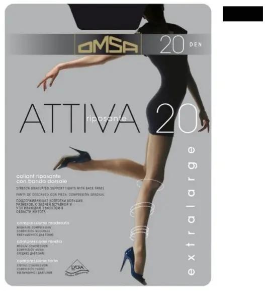 Omsa  ATTIVA 20 den /колготки/ (XL, Nero)