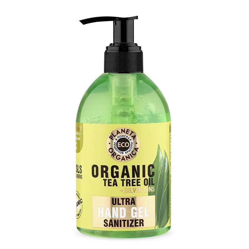 "PO" ECO Organic (300мл). Антибактериальный гель для рук  с ДОЗАТОРОМ  Sanitizer . 12 