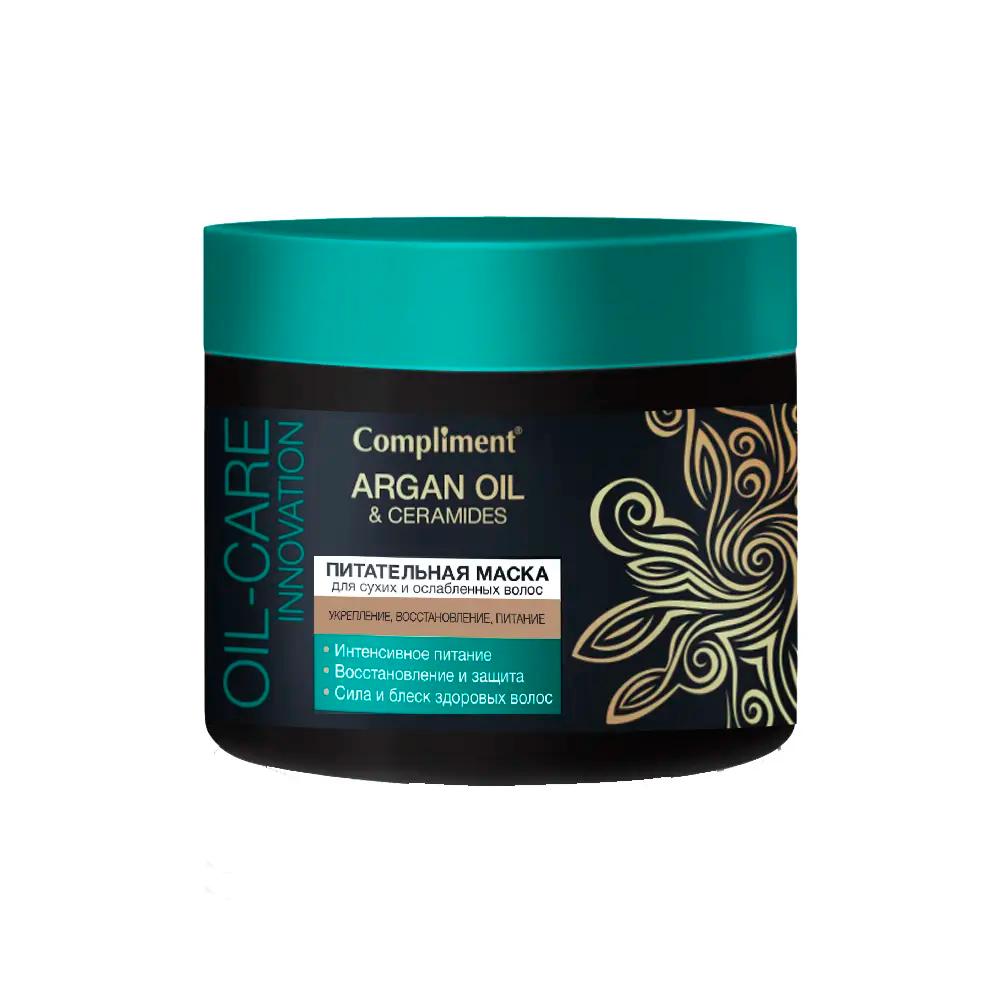 "Compliment" ARGAN OIL & CERAMIDES  Маска д/сухих и ослаб.вол.Питательн.(300мл).12 /875269/