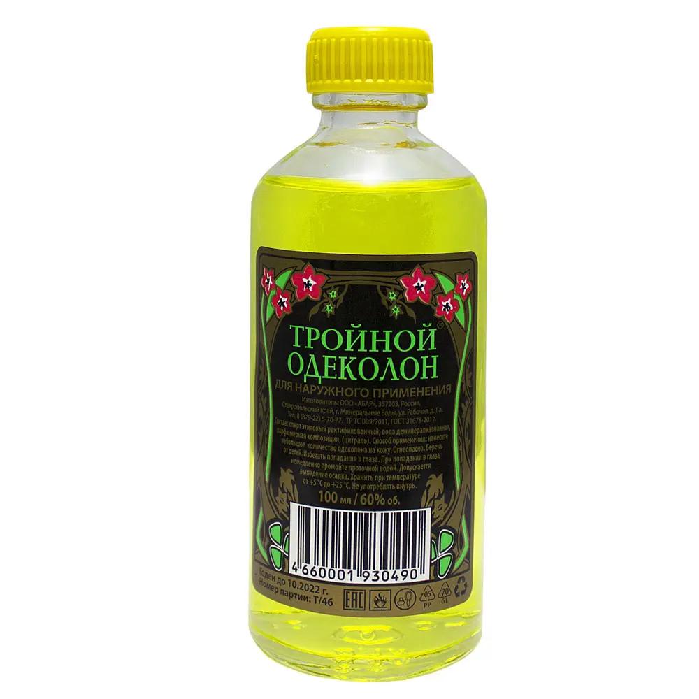 Одеколон  ТРОЙНОЙ (100мл) 60% /Продажа упаковкой 30шт-ЦЕНА за 1шт/.30