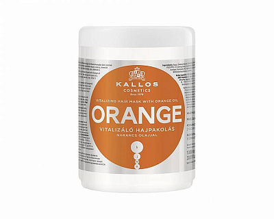 Kallos /KJMN1697/ Маска для волос "Восстанавливающий" с маслом Апельсина (1000мл).12
