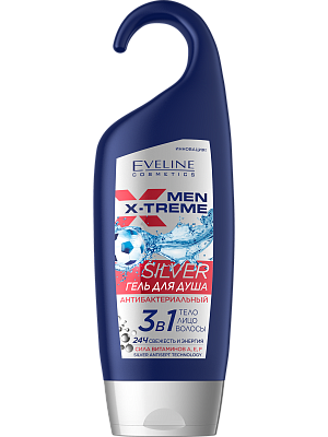 Eveline MEN Extreme (250мл) SILVER Гель д/душа 3 в1 Антибактериальный. 28