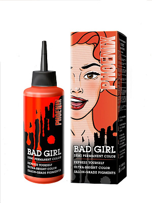 Краситель прямого действия д/волос "Bad Girl" базовый тон Phoenix (оранжевый) 150мл. 8 /55583/