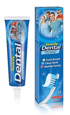 БГ / "Rubella" Зубная паста Dental Family (100мл) Проф.кариеса + Свежее дыхание. 24