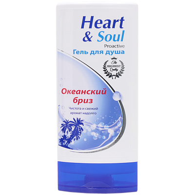 hHSu250proa HEART & SOUL PROACTIVE Гель д/душа Океанский бриз (250мл).16